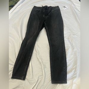 Free people black tie up jeans size 30 NEVER WORN BRAND NEW